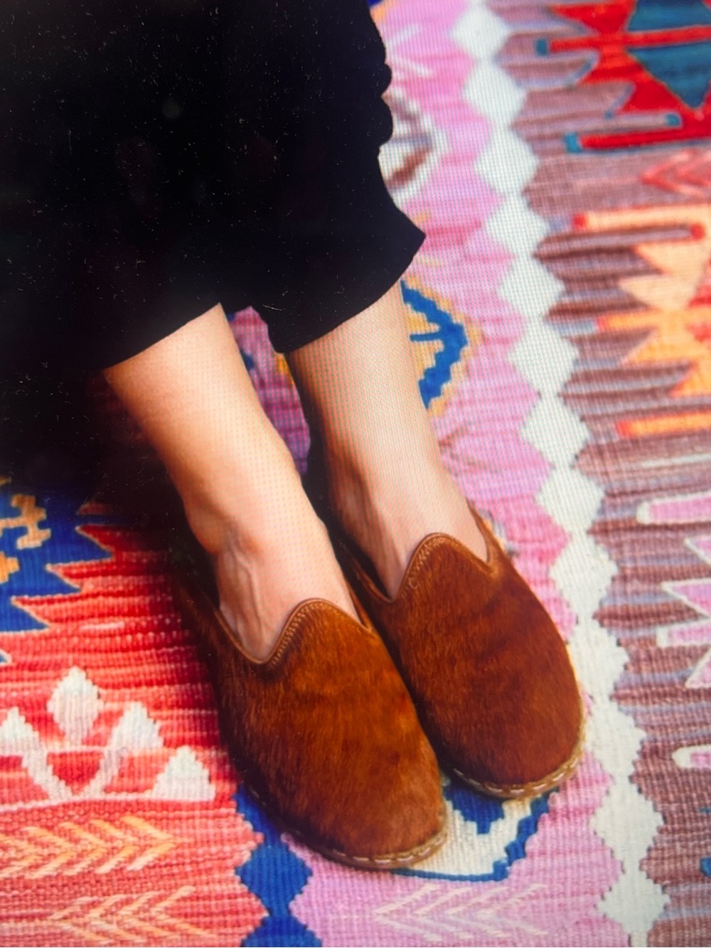 Nida Lu Handmade Emir Cowhide Mules NIB